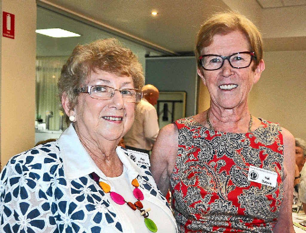 MERRY GATHERING: Warwick Probus Club member Faye Wickham, and president Val Dayus at the club’s Christmas break-up at the RSL Memorial Club yesterday. MERRY GATHERING: Warwick Probus Club member Faye Wickham, and president Val Dayus at the club’s Christmas break-up at the RSL Memorial Club yesterday.